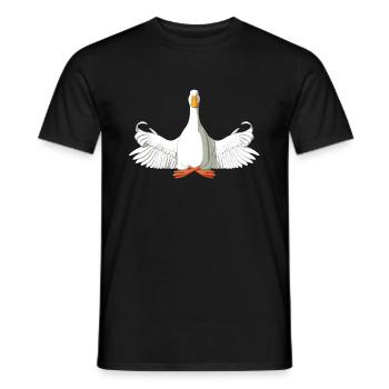 Meditierende Ente - Männer T-Shirt - Schwarz - Vorne - AI Model Male 178 light (178cm)