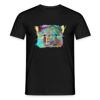 Splash Wombat - Männer T-Shirt - Schwarz - Vorne - AI Model Male 178 light (178cm)