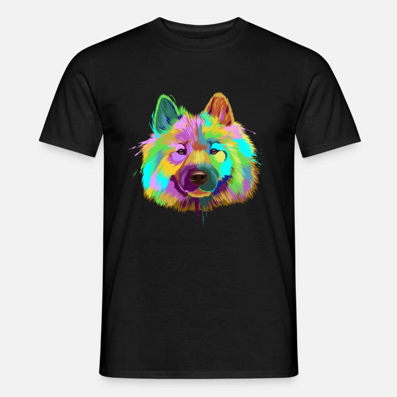 Splash Eurasier Hund - Männer T-Shirt - Schwarz