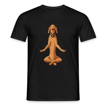 Meditate Segugio Italiano Dog - Men's T-Shirt - black - Front - AI Model Male 178 light (178cm)