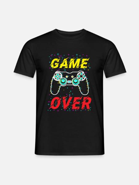Game Over - Gamer Shirt - Men's T-Shirt - black