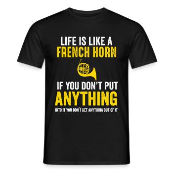 Musique de cor français Wladhorn Players Marching Band - T-shirt homme - noir - Devant - AI Model Male 178 light (178cm)