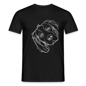 Strokes Welsh Springer Spaniel Dog - Men's T-Shirt - black - Front - AI Model Male 178 light (178cm)