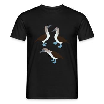 Funny Blue-Footed Boobies Birds - Men's T-Shirt - black - Front - AI Model Male 178 light (178cm)