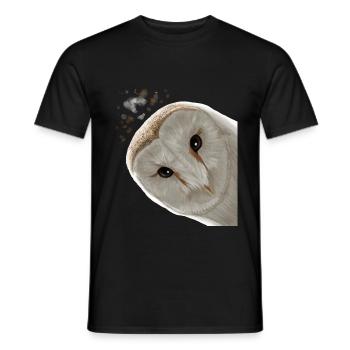 Vogel Eule - Männer T-Shirt - Schwarz - Vorne - AI Model Male 178 light (178cm)