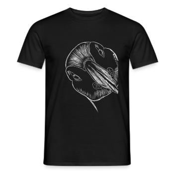 Funny Bird Puffin - Men's T-Shirt - black - Front - AI Model Male 178 light (178cm)