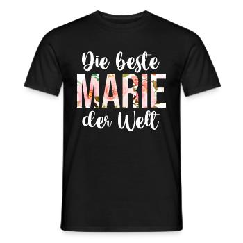 Marie - Männer T-Shirt - Schwarz - Vorne - AI Model Male 178 light (178cm)