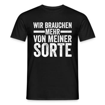 Wir brauchen mehr von meiner Sorte - Männer T-Shirt - Schwarz - Vorne - AI Model Male 178 light (178cm)