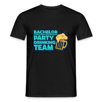 Bachelor party drinking team - Men's T-Shirt - black - Front - AI Model Male 178 light (178cm)