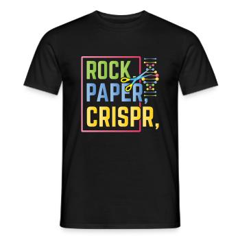 Rock Paper Crispr Wissenschaft Science - Männer T-Shirt - Schwarz - Vorne - AI Model Male 178 light (178cm)
