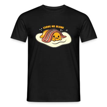 Le bacon aux œufs me laisse tranquille - T-shirt homme - noir - Devant - AI Model Male 178 light (178cm)