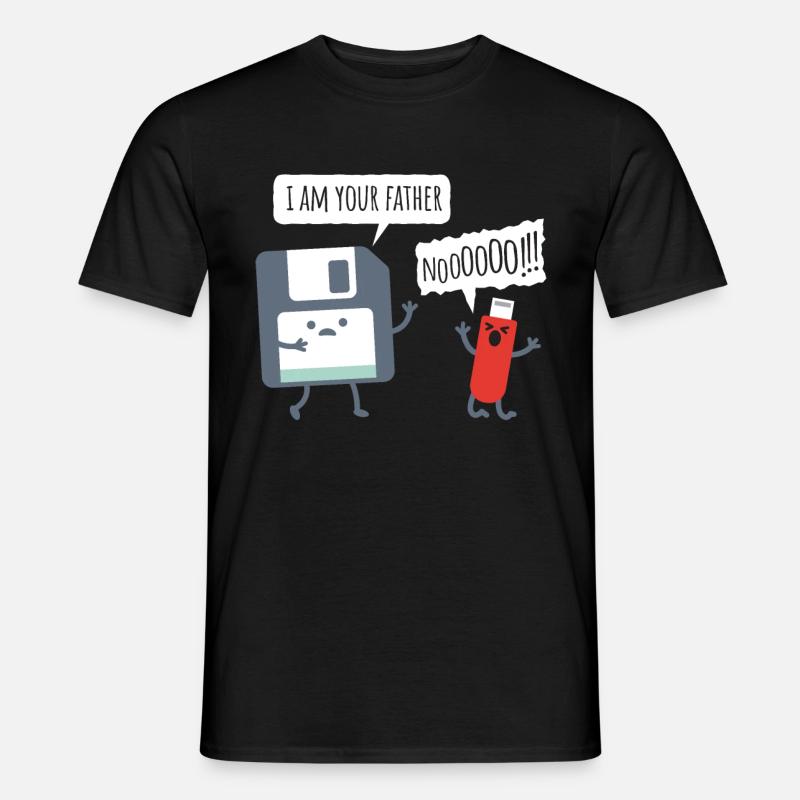 USB Floppy Disk - Nerd Geek Shirt - Männer T-Shirt - Schwarz