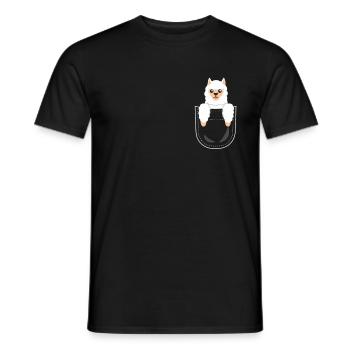 Lama Sac Alpaka Pocket Animals T-shirt - T-shirt homme - noir - Devant - AI Model Male 178 light (178cm)