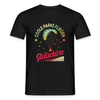 Gleitschirm Piloten Paraglider Vinatge Papa Dad - Männer T-Shirt - Schwarz - Vorne - AI Model Male 178 light (178cm)