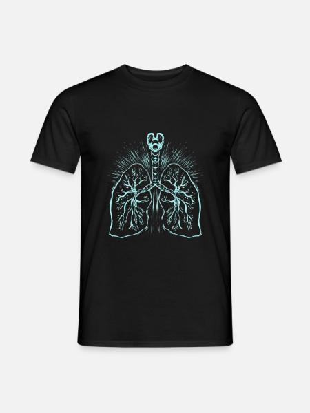 Lung Anatomy - Medicine - Männer T-Shirt - Schwarz