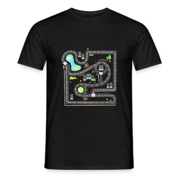 Play Cars On Dads Back - Chemise Play Mat - T-shirt homme - noir - Devant - AI Model Male 178 light (178cm)