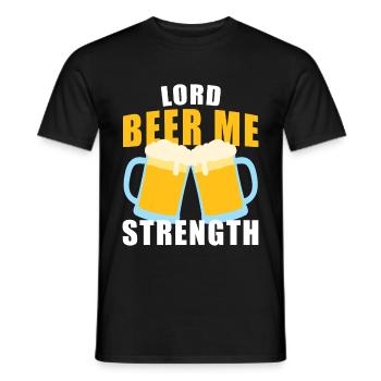 Lord Beer Me Strength Homebrew - T-shirt homme - noir - Devant - AI Model Male 178 light (178cm)