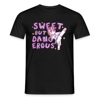 Douce mais dangereuse Licorne de Karaté - T-shirt homme - noir - Devant - AI Model Male 178 light (178cm)
