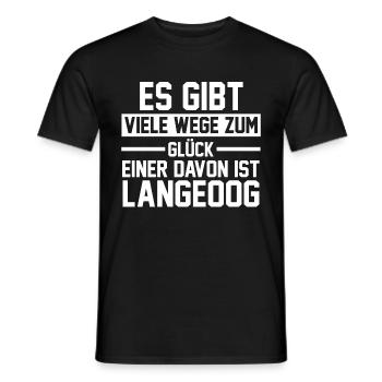 Nordsee Langeoog - Männer T-Shirt - Schwarz - Vorne - AI Model Male 178 light (178cm)