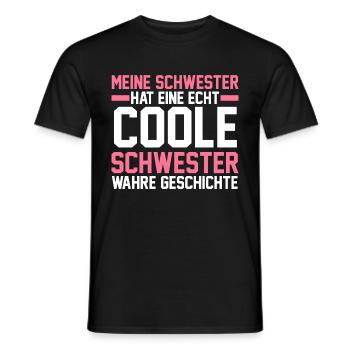 Geschwister Familie Schwestern Schwester - Männer T-Shirt - Schwarz - Vorne - AI Model Male 178 light (178cm)