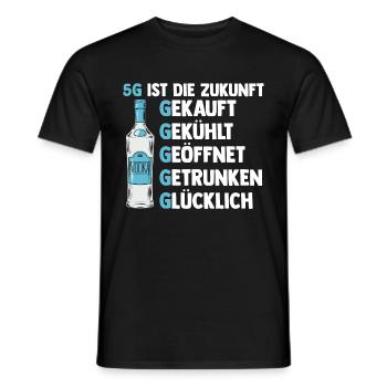 5G ist die Zukunft Vodka - Männer T-Shirt - Schwarz - Vorne - AI Model Male 178 light (178cm)