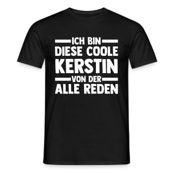 Kerstin - Männer T-Shirt - Schwarz - Vorne - AI Model Male 178 light (178cm)