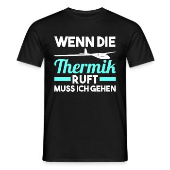 Segelflieger Fliegen Segelfliegen - Männer T-Shirt - Schwarz - Vorne - AI Model Male 178 light (178cm)
