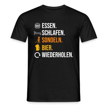 Sondler Sondeln Sondel Bier Sondengänger - Männer T-Shirt - Schwarz - Vorne - AI Model Male 178 light (178cm)