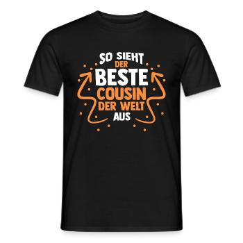 Cousins Cousin - Männer T-Shirt - Schwarz - Vorne - AI Model Male 178 light (178cm)