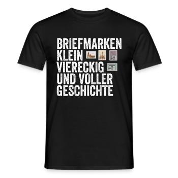 Philatelie Briefmarkensammlung Briefmarkensammler - Männer T-Shirt - Schwarz - Vorne - AI Model Male 178 light (178cm)