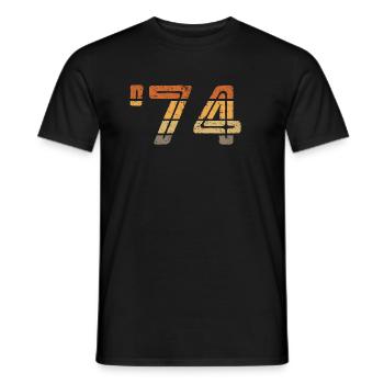 '74 - 1974 - T-shirt homme - noir - Devant - AI Model Male 178 light (178cm)