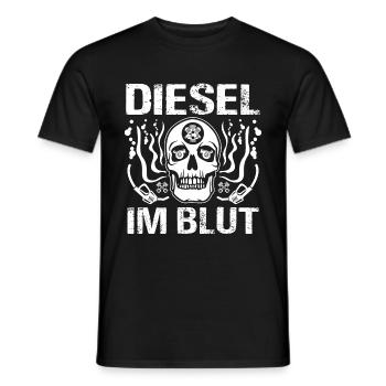 Diesel im Blut - Männer T-Shirt - Schwarz - Vorne - AI Model Male 178 light (178cm)