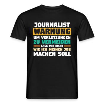 Reporter Journalistik Journalist - Männer T-Shirt - Schwarz - Vorne - AI Model Male 178 light (178cm)