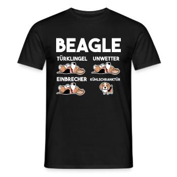 Hund Beagle - Männer T-Shirt - Schwarz - Vorne - AI Model Male 178 light (178cm)