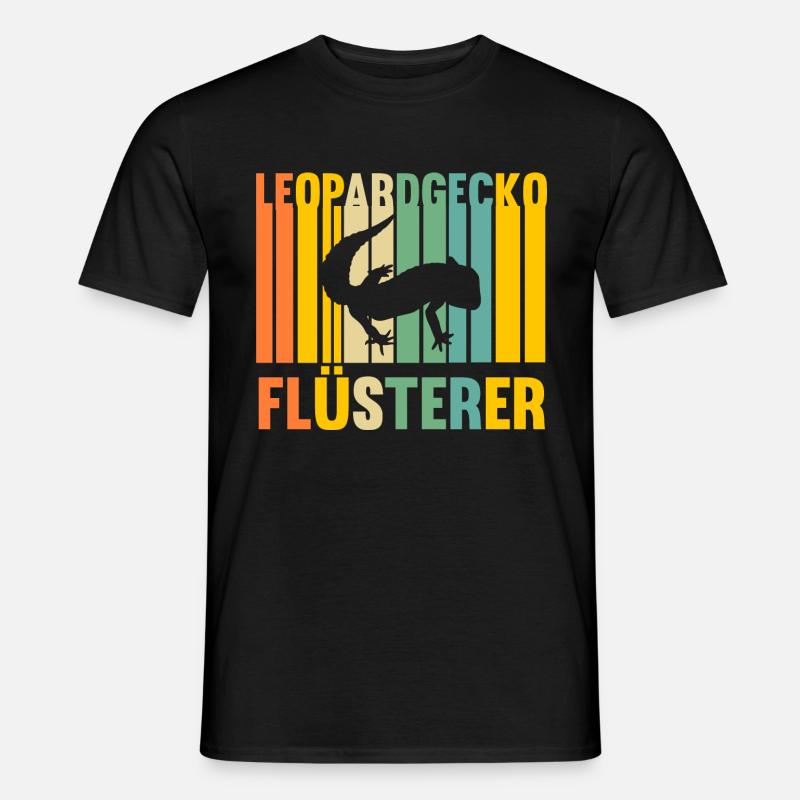 Eidechse Terrarium Reptilien Leopardgecko - Männer T-Shirt - Schwarz