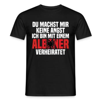 Du machst mir Keine Angst ich bin mit einem Albane - Männer T-Shirt - Schwarz - Vorne - AI Model Male 178 light (178cm)