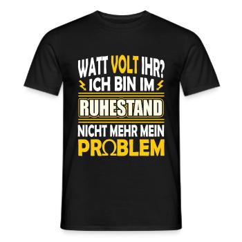 Electrician - I'm retired - Men's T-Shirt - black - Front - AI Model Male 178 light (178cm)