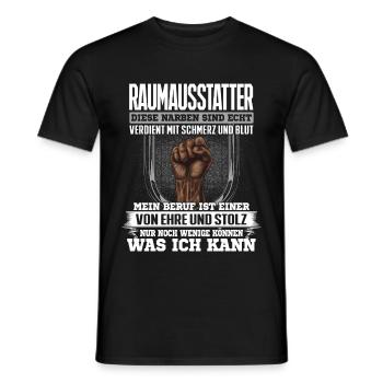 RAUMAUSSTATTER - Ehre und Stolz - Männer T-Shirt - Schwarz - Vorne - AI Model Male 178 light (178cm)