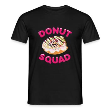Donut Squad Donut Squad Funny gift - Men's T-Shirt - black - Front - AI Model Male 178 light (178cm)