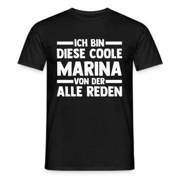 Marina - Männer T-Shirt - Schwarz - Vorne - AI Model Male 178 light (178cm)