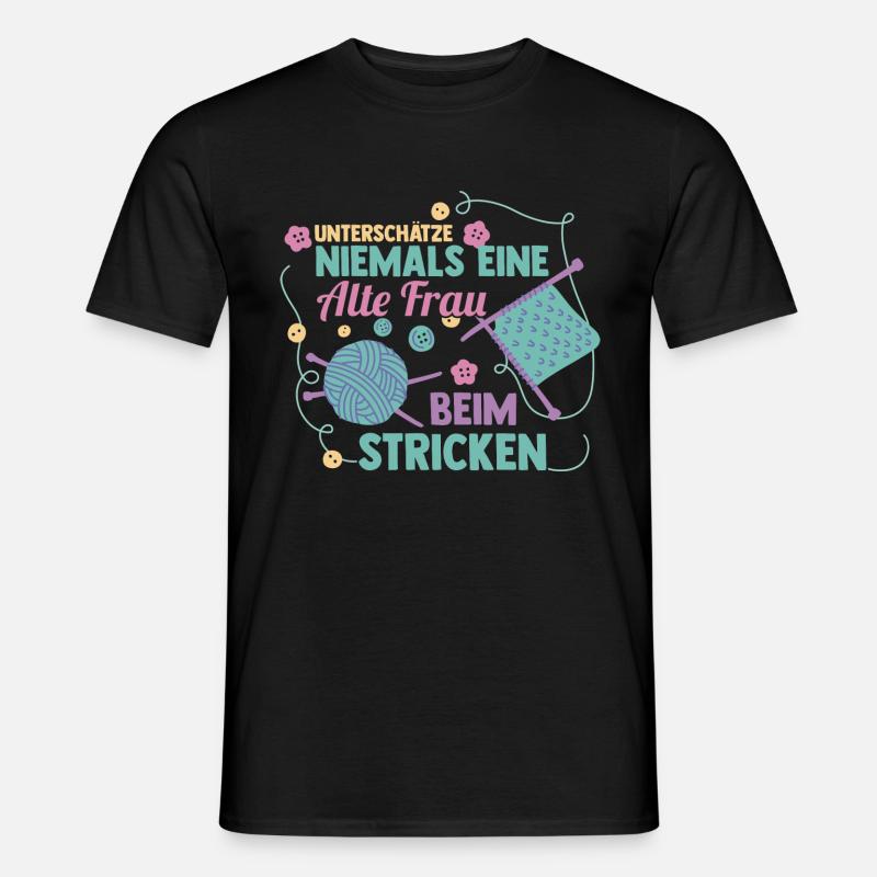 Häkeln Nähen Stricken - Männer T-Shirt - Schwarz