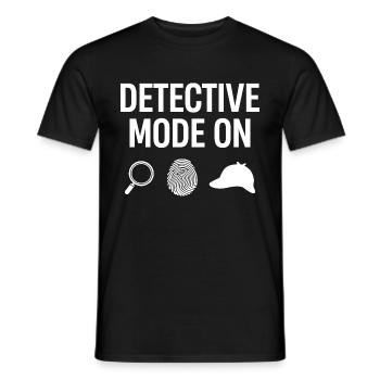 Detektivmodus Bei „krimi-tatort-outfit“ - Männer T-Shirt - Schwarz - Vorne - AI Model Male 178 light (178cm)