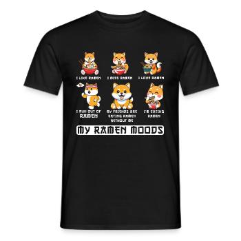 Ramen Liebhaber Shiba Inu Hund Japanische Nudeln - Männer T-Shirt - Schwarz - Vorne - AI Model Male 178 light (178cm)