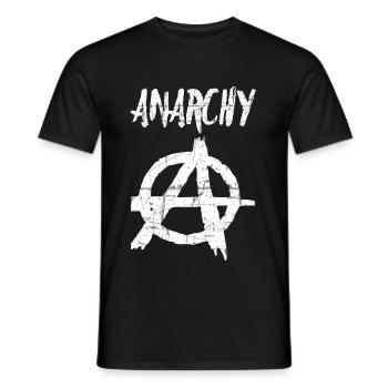 Anarchie - Männer T-Shirt - Schwarz - Vorne - AI Model Male 178 light (178cm)