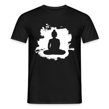 Yoga Buddha Yogi Art - Männer T-Shirt - Schwarz - Vorne - AI Model Male 178 light (178cm)
