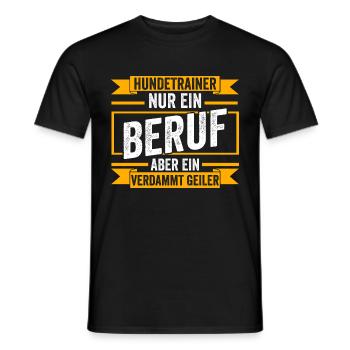 Hundetraining Hund Hundeschule Hundetrainer - Männer T-Shirt - Schwarz - Vorne - AI Model Male 178 light (178cm)