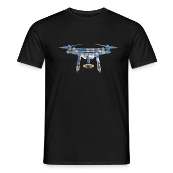 Drone drone - Men's T-Shirt - black - Front - AI Model Male 178 light (178cm)