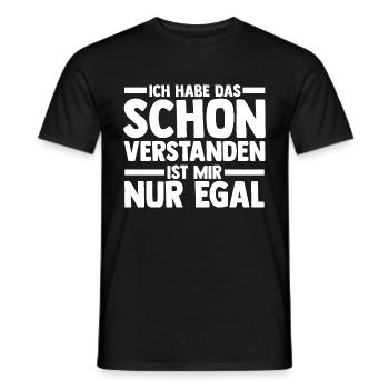 Ich Hab Das Schon Verstanden Ist Mir Nur Egal - Männer T-Shirt - Schwarz - Vorne - AI Model Male 178 light (178cm)