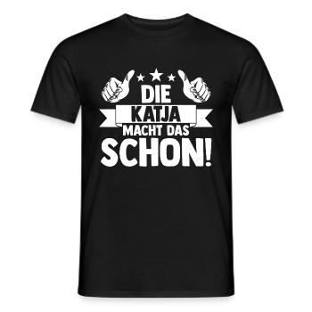 Katja - Männer T-Shirt - Schwarz - Vorne - AI Model Male 178 light (178cm)