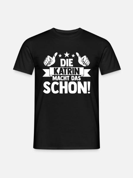 Katrin - Männer T-Shirt - Schwarz